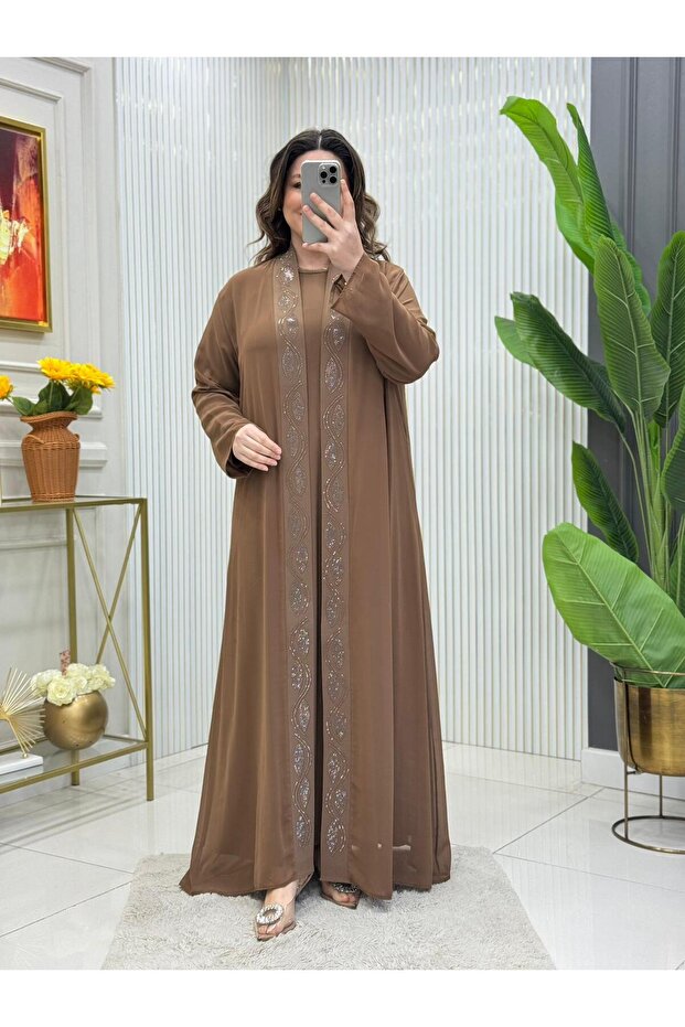 Stone Printed Plus Size Dress