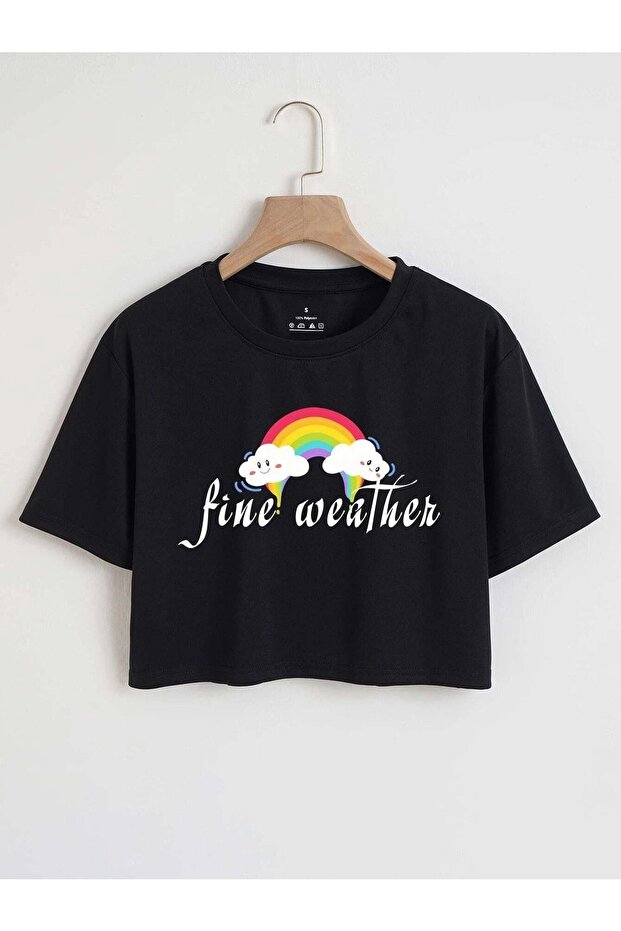 Printed Crop Tshirt