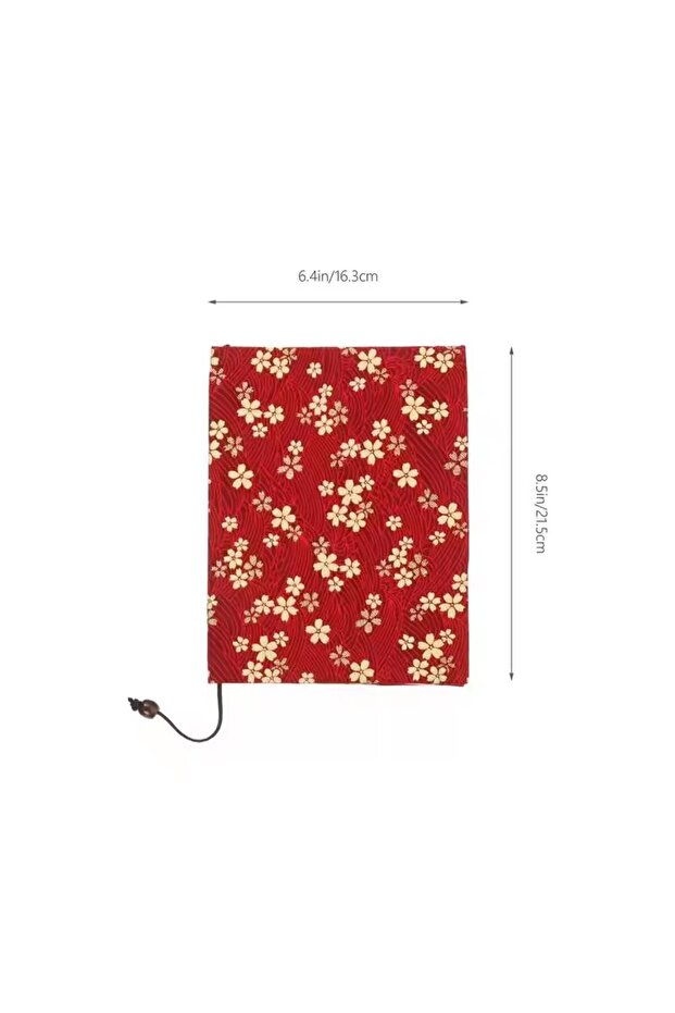 B A5 Adjustable Book Cover Book Sleeve Protector Floral Print Cloth Fabric Handmade Hand Account Bo.