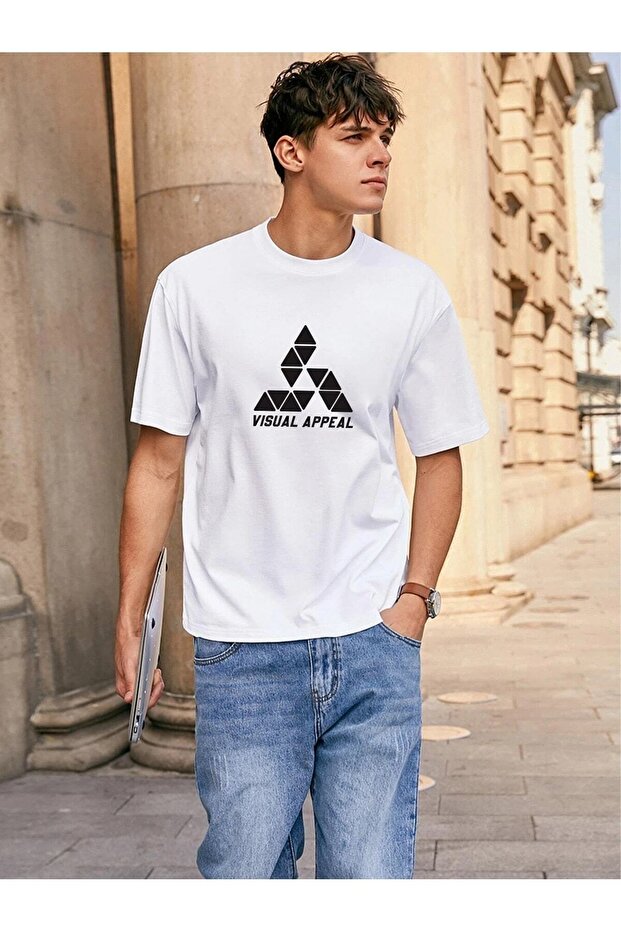 Visual Appeal Printed Loversize Tshirt- - 3