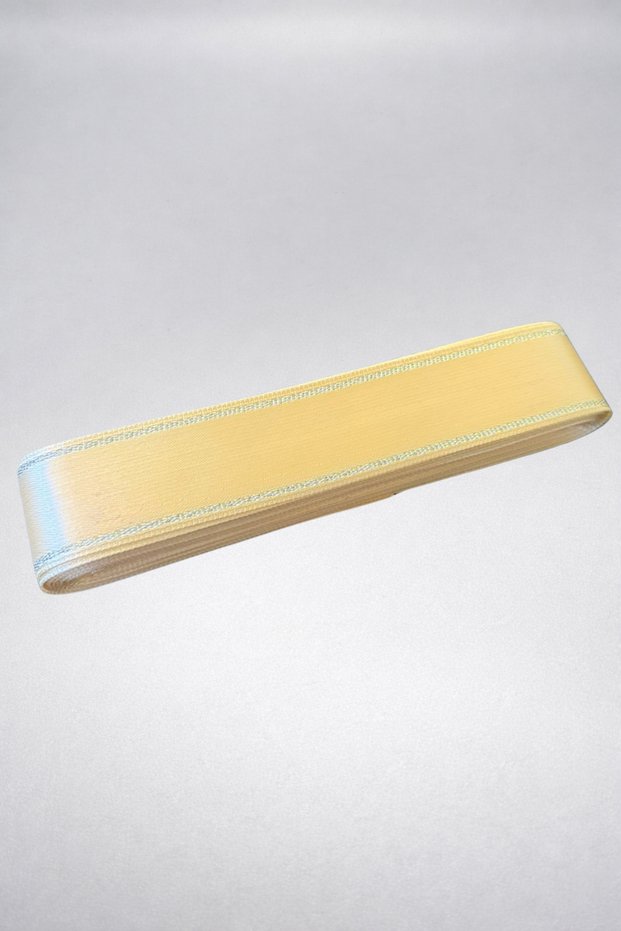 Cream-Silver Glitter Satin Ribbon 3 cm 10 Meters Decoration, Rose Bouquet, Bundle, Ribbon
