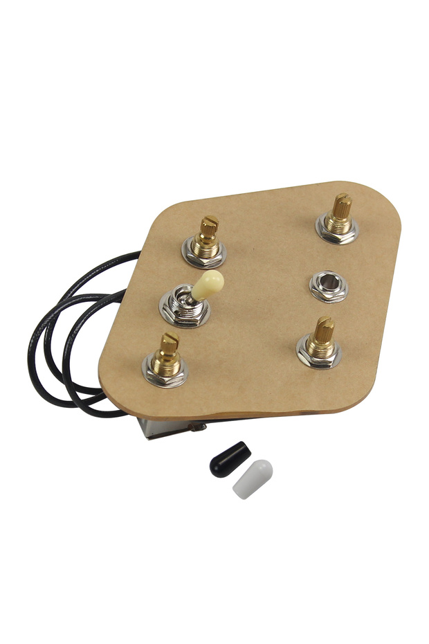 FLEOR Prewired Guitar Wiring Harness Kit 2T2V 500K 3 Way Switch Circuit for SG Guitar Parts Repla...