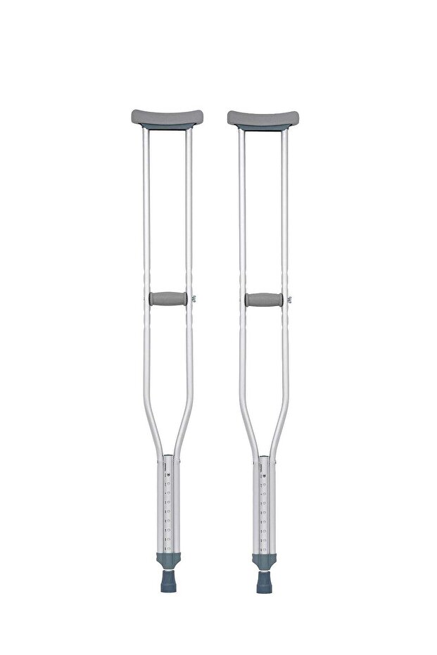 AID PLUS Adjustable Height Aluminium Medical Underarm Crutches Suitable For Adults Seniors Elderly P