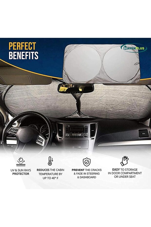 مظلة شمسية قابلة للطي للزجاج الأمامي - 3