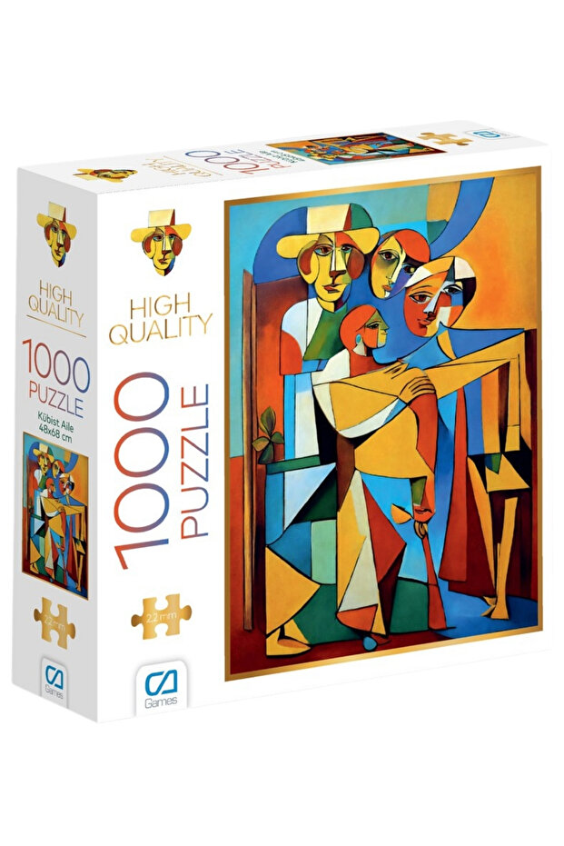 Cubist Family Art Themed 1000 Piece Puzzle Jigsaw