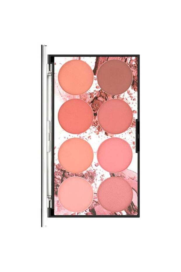 8-Piece Professional Make-up Blusher Set Beige/Brown/pink