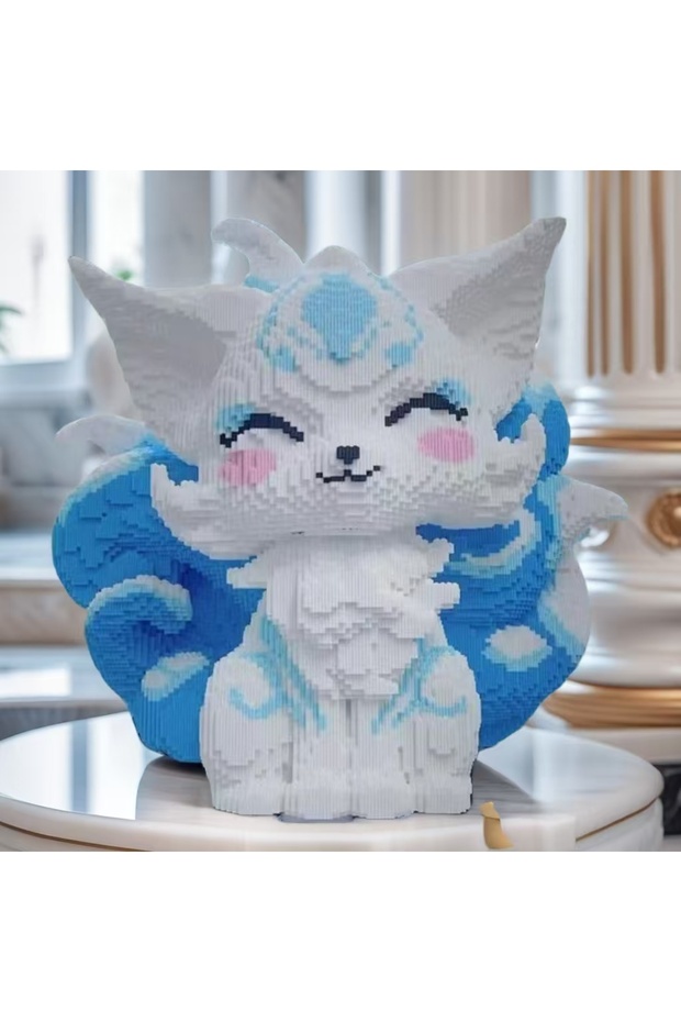 8876 Blue Nine-Tailed Fox Building Block Set - 7125 Pieces | Very Suitable for Adults and Youth. | I