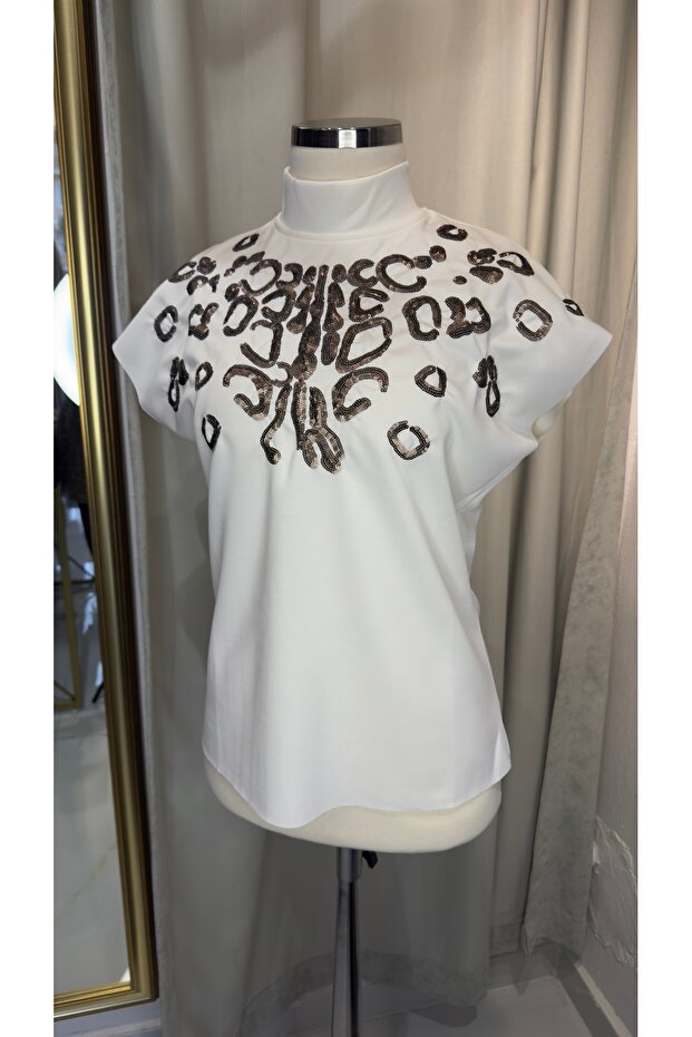 Pullu tasarım bluz - 2