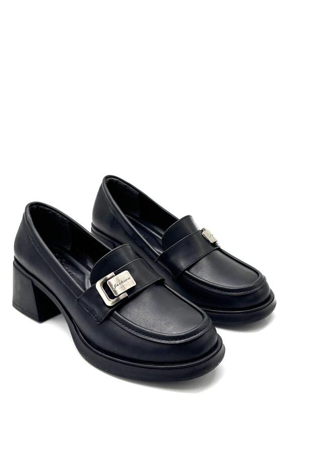 Milas Thick Heeled Casual Women's Shoes Black