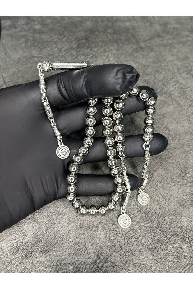 Silver Imitation 33-Piece and Zaza Sallamalik Prayer Beads Set