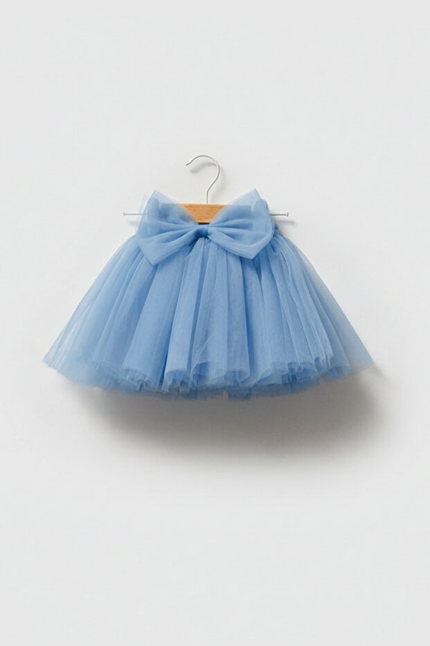 Girl's Blue Tulle Lined Skirt