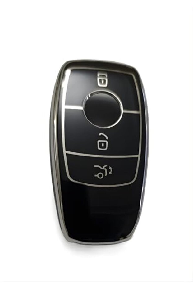 Mercedes Benz Fbs4 Key Case Cover Black Silver 4 Buttons
