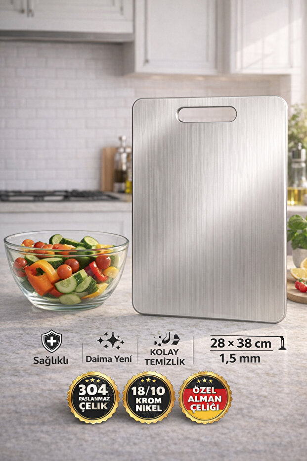 Stainless Steel Long-Lasting Hygienic Cutting Board (Large Size)