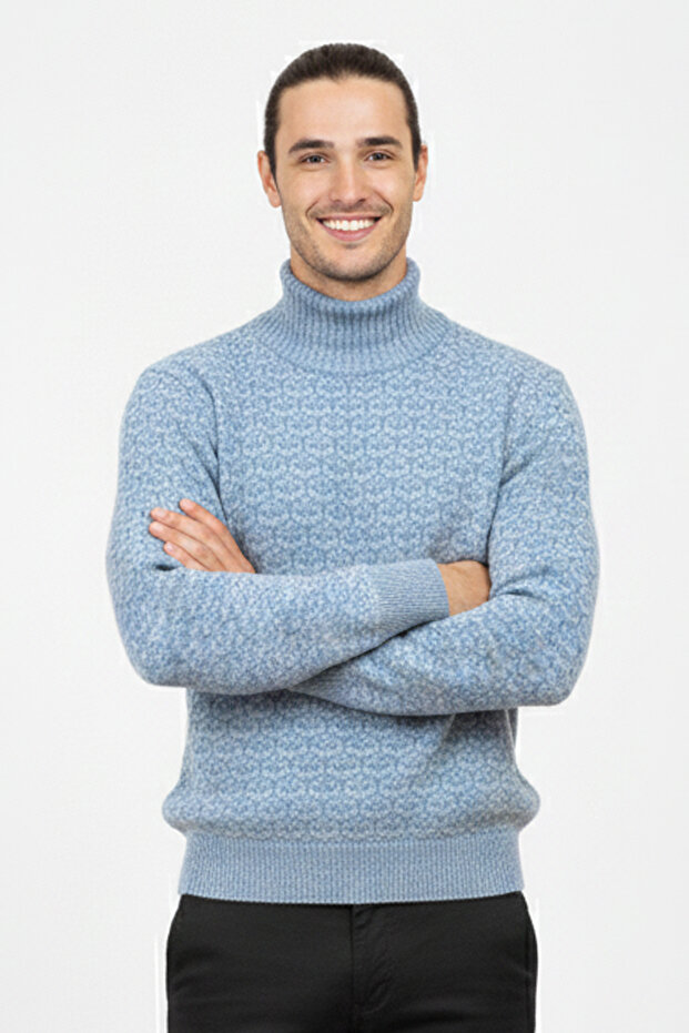 سترة رجالية بنمط ياقة الصياد نصف دائرية - 1