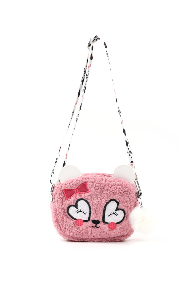 Pudra Shk285 Plush Fabric, Embroidered, Zippered Single Compartment Girl's Bag