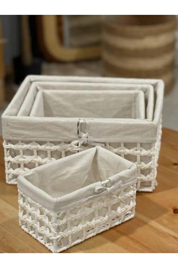 سلال تخزين لون ابيض White Storage Baskets