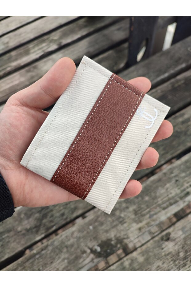 Fabric Wallet Unisex Wallet with Velcro Fastener, Zipper, Keychain and Coin Compartment / Horizontal Sports Wallet