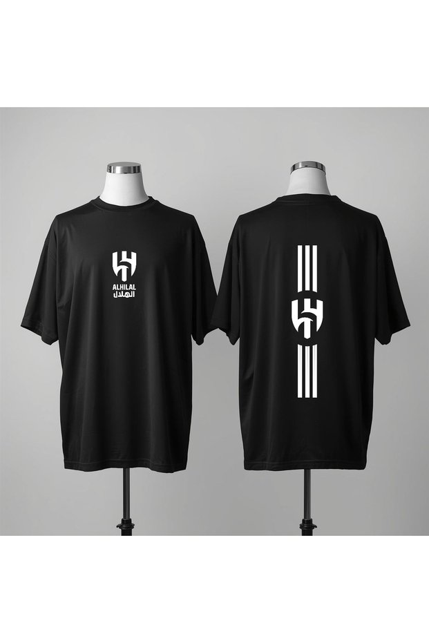 Al Crescent Printed Crew Neck Wide Fit Unisex Tshirt