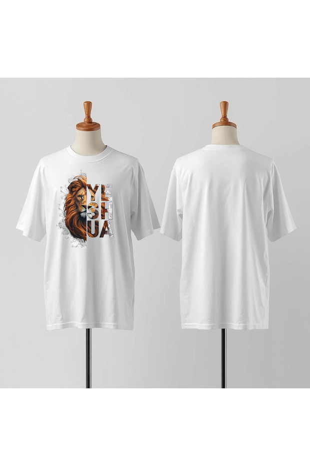 Aslan Printed Crew Neck Wide Fit Unisex Tshirt