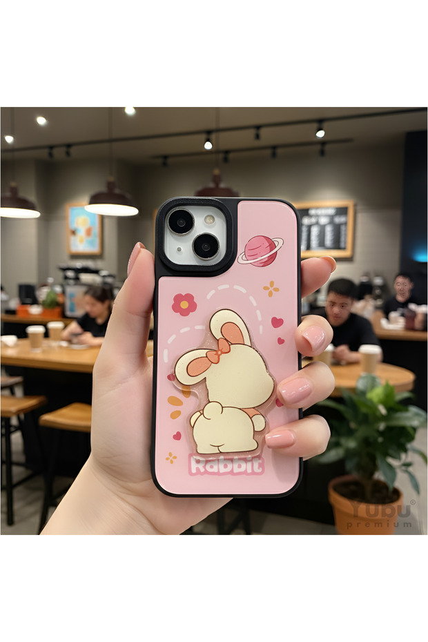 iPhone 13 / 14 / 15 Compatible 3D Figured Patterned Camera Protected Silicone Phone Case