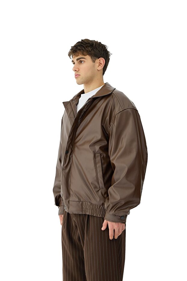 سترة جلدية من التسعينيات قصة فضفاضة - 2