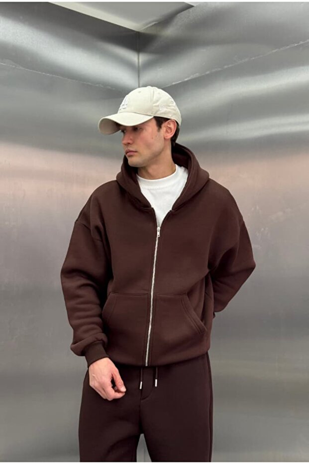 Basic Premium Zip Hoodie Oversize - 4