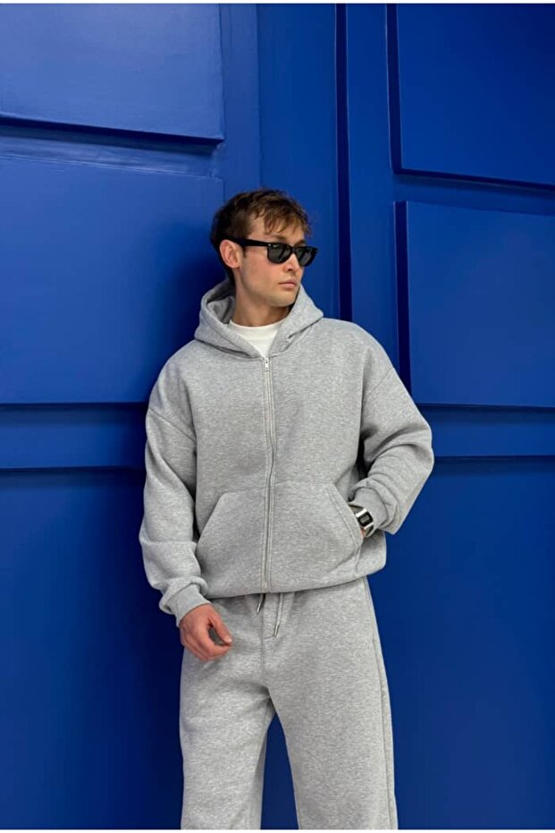 Basic Premium Zip Hoodie Oversize - 3