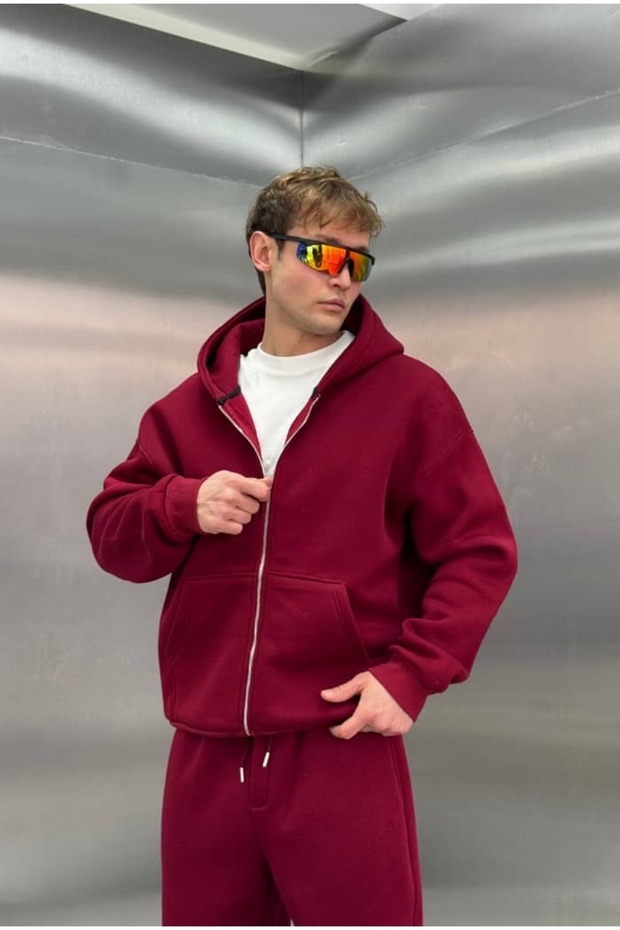 Basic Premium Zip Hoodie Oversize - 5