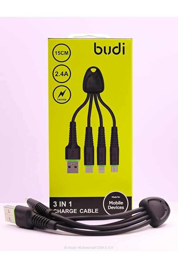 1 in 3 charge cable