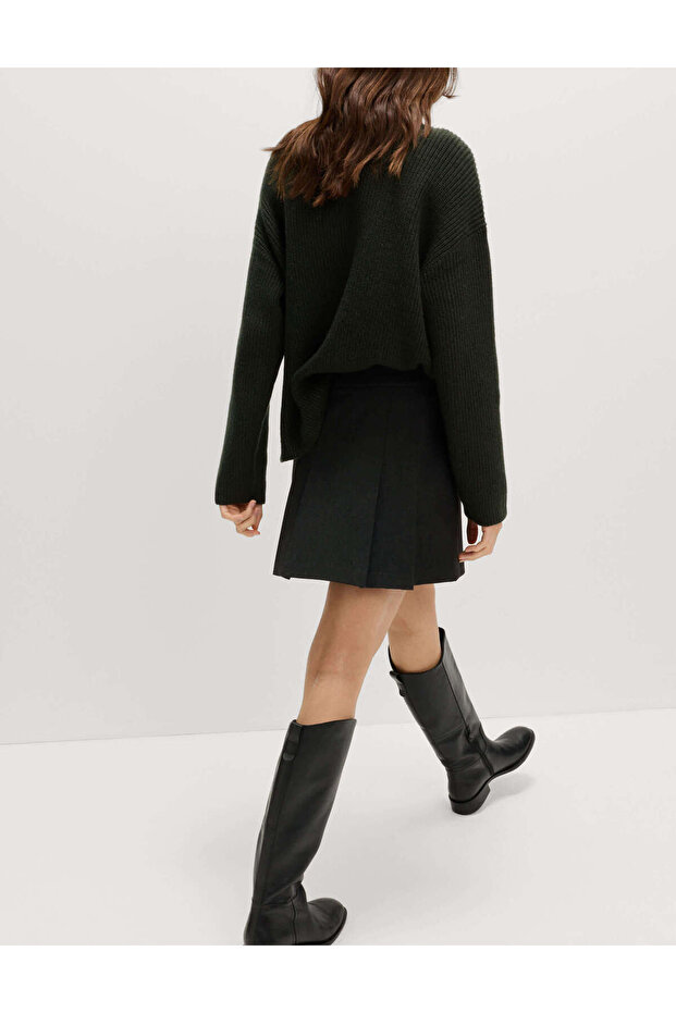 Pileli Mini Etek - 3