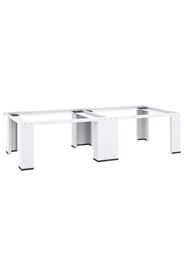 Double Washing and Drying Machine Pedestal White