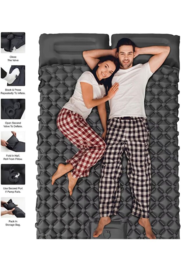 Double Air Bed with Inflatable Air Mattress