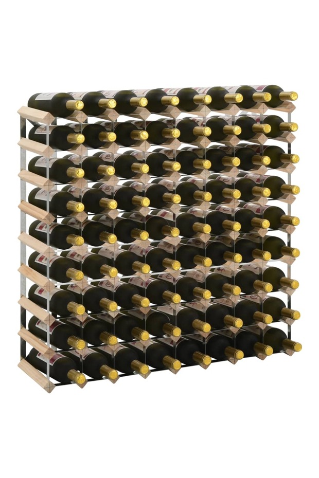 Wine Rack for 72 Bottles Solid Pinewood