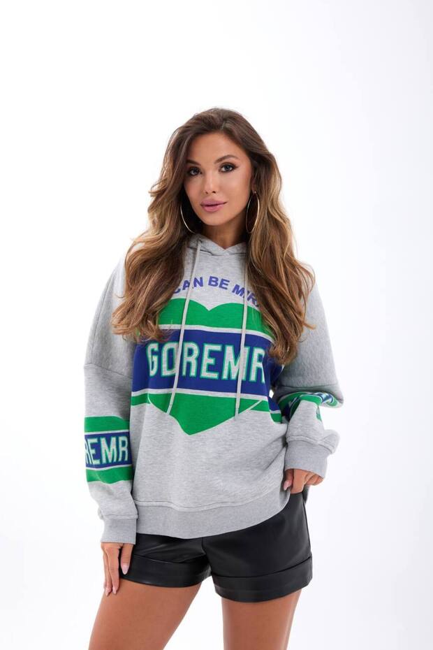 🧥 Printed Hooded Oversized Sweatshirt