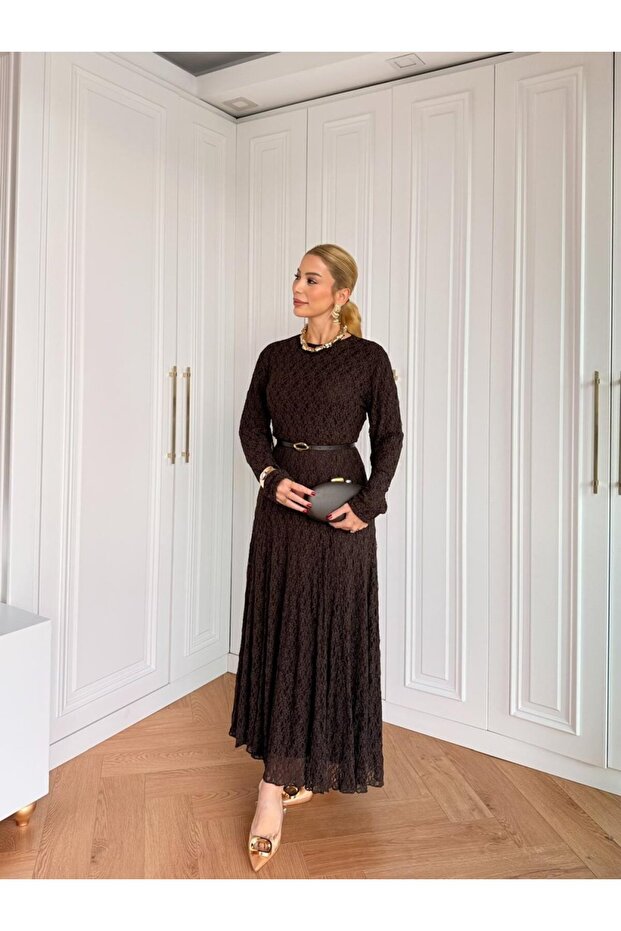 ASİL DANTEL ÖRME ELBİSE - 1