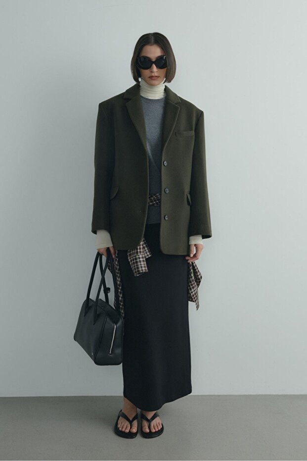 Antrasit Nox Oversize Tişört - 6