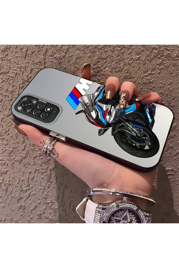 Phone Case Compatible with Redmi Note 11 Bmw Pattern Silicone Edge Hard Back Thin