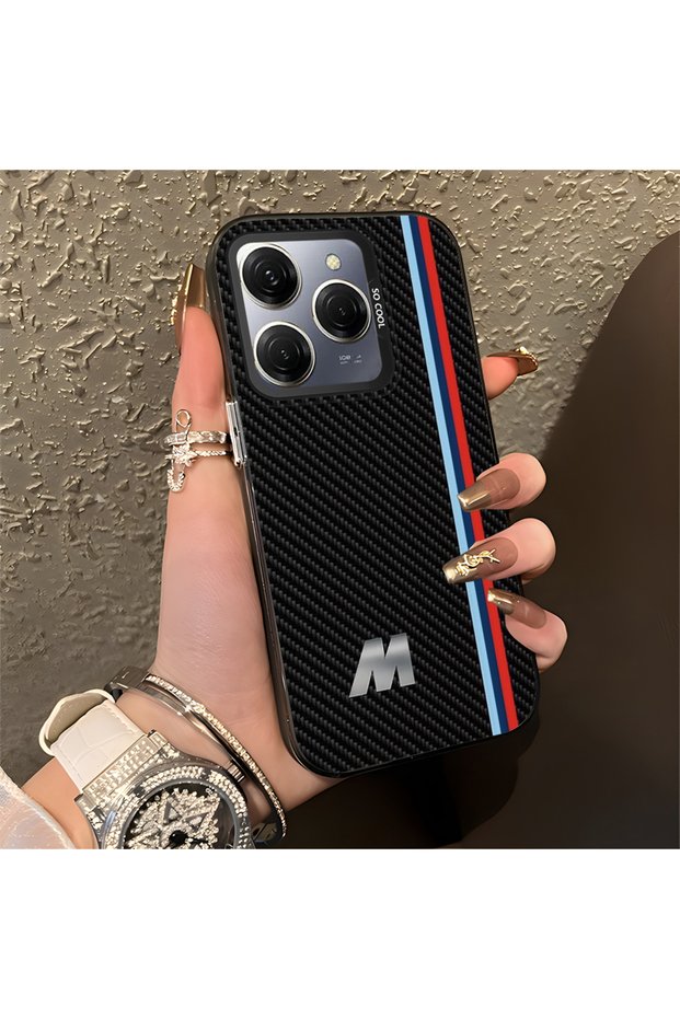 Tecno Spark 20 Pro 5g Compatible Bmw Patterned Silicone Edge Hard Back Anti-Fall Phone Case