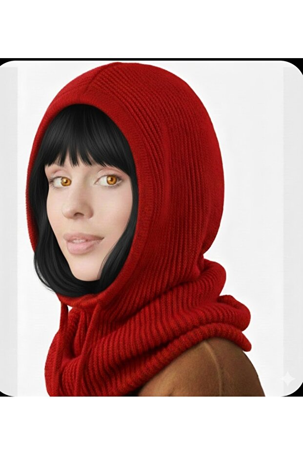 Knitted balaclava beanie hat
