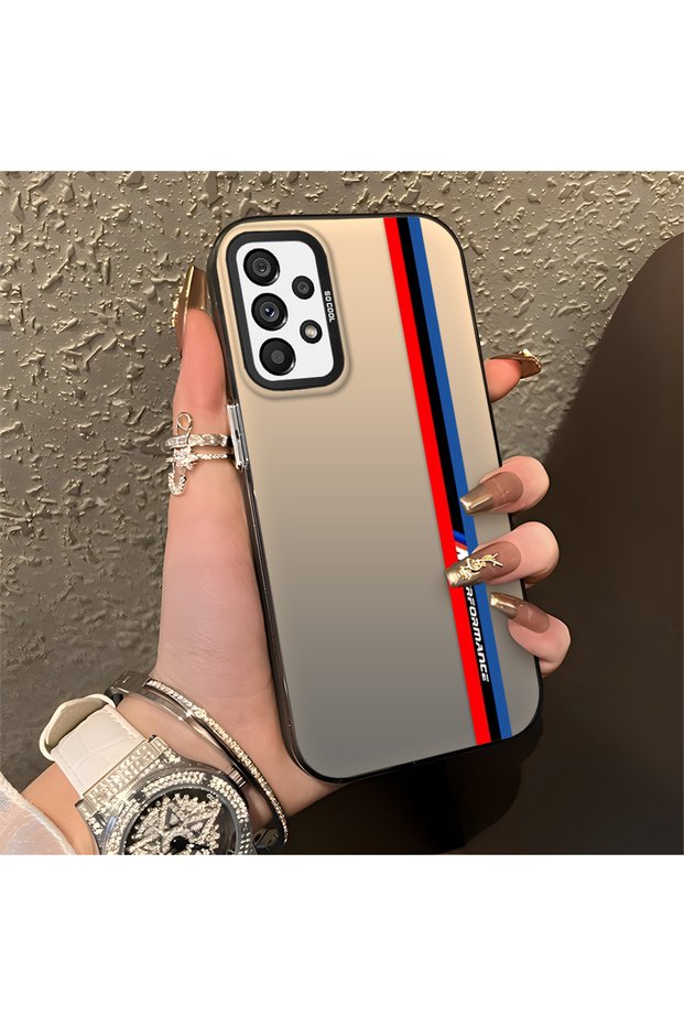 Samsung Galaxy A73 Compatible Car Patterned Silicone Edge Hard Back Anti-Fall Phone Case