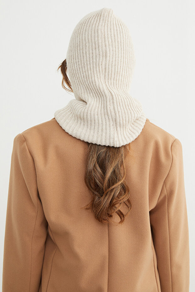 Basic Bağcıklı Triko Balaklava Bere - 6