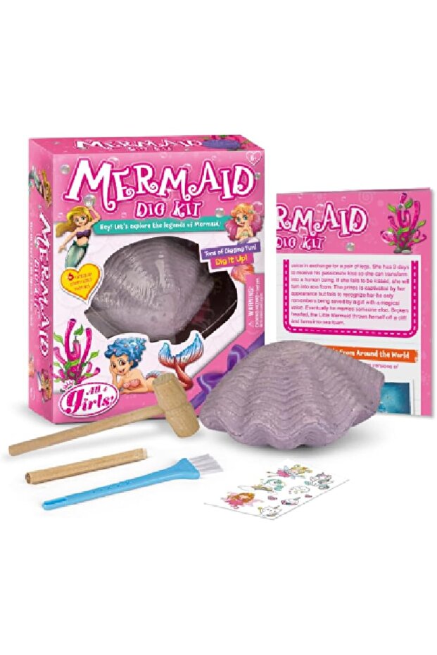 Mermaid Dig Kit Girls Party Activity Exploration Learning Science Art Craft Sets for Girls