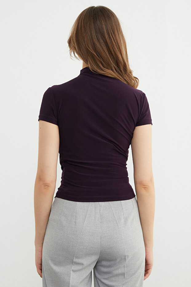 Basic Yanları Büzgülü Bluz - 7