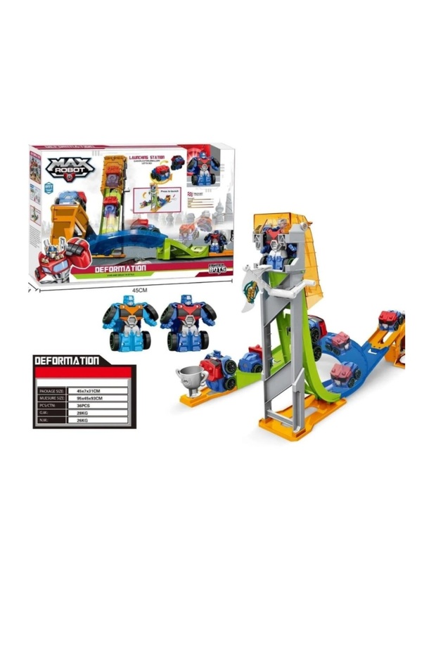 Robota Dönüşen Araba Rampalı Set - 1