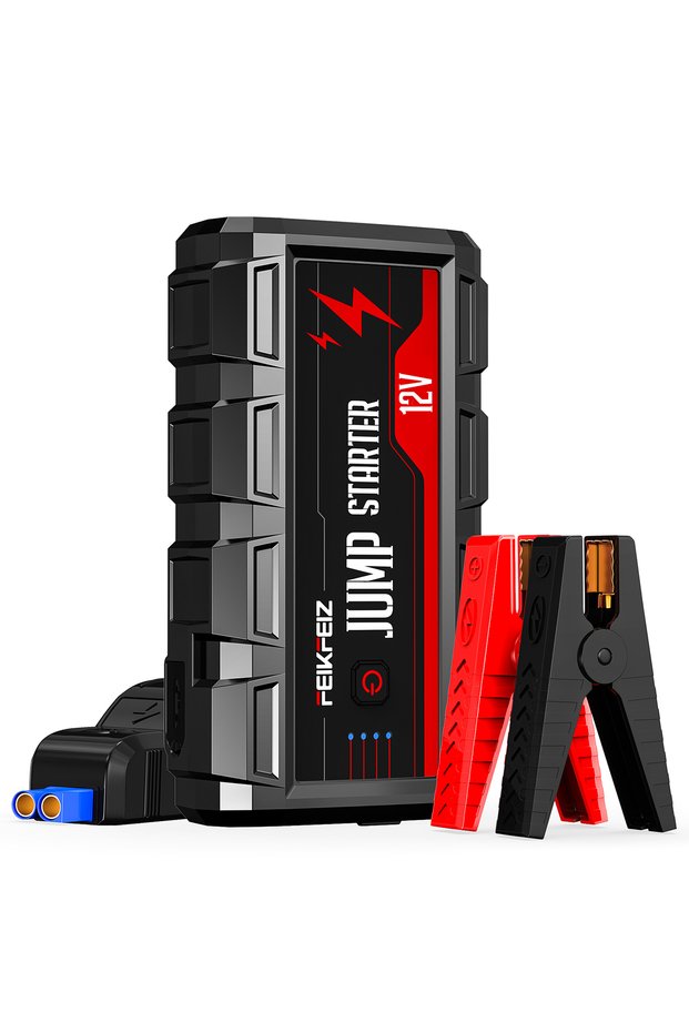Car Jump Starter 6000A 26800mAh Supports All Gasoline and 10L Diesel Cars with USB Quick Charge 3.0