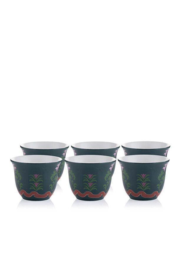 طقم أكواب قهوة خضراء - 1