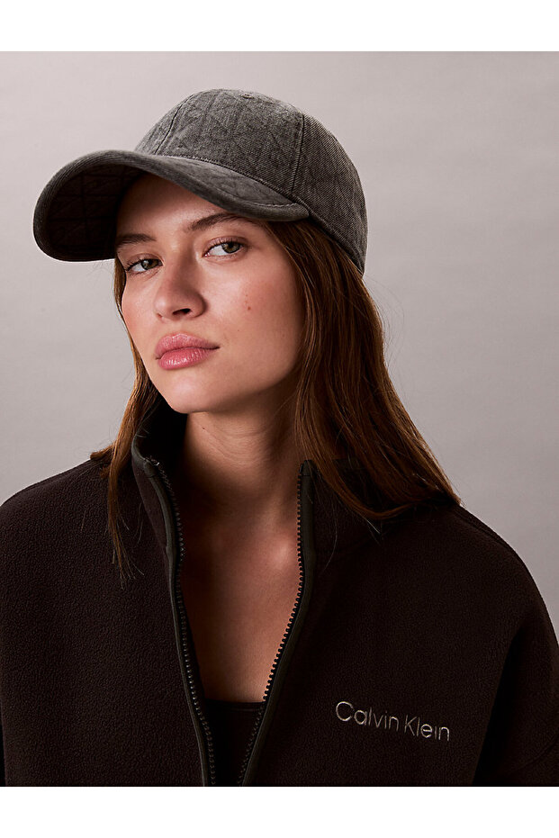 Kadın Denim Emblem Burnout Şapka - 4