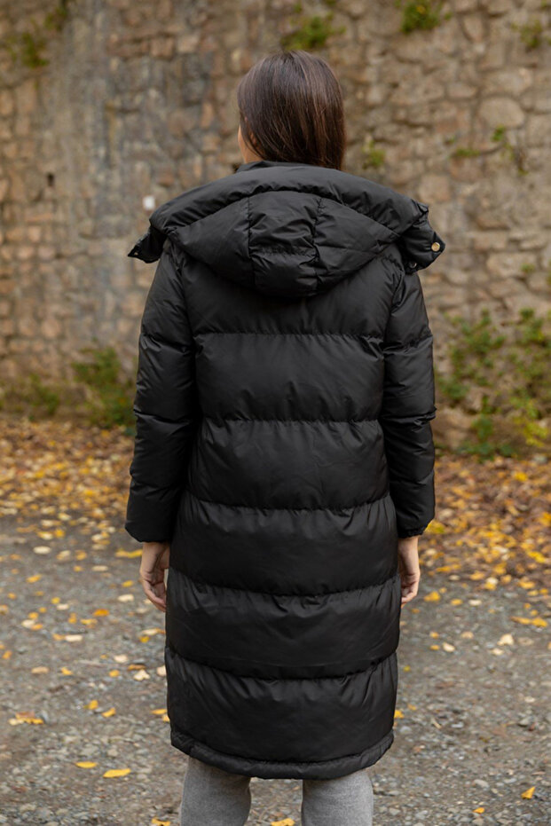 Uzun şişme mont - 4