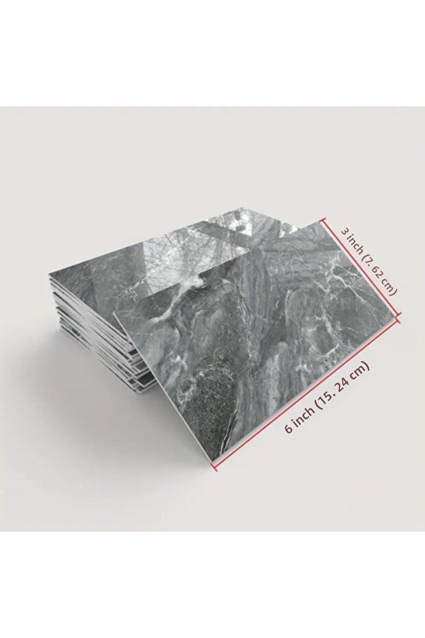 ملصق حائط من الألومنيوم بنمط الرخام الرمادي - 4