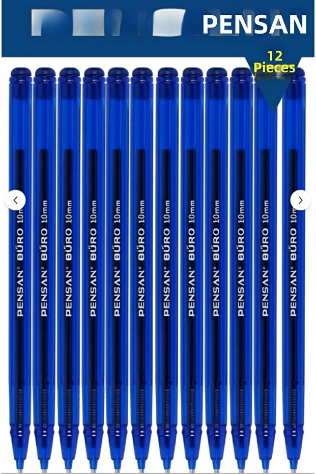Ballpoint Pen 1.0 mm Blue – Pack of 12 - (Office Series)